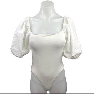 Sabo Skirt White Puff Sleeve Bodysuit